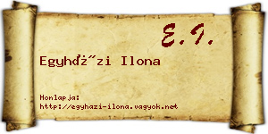 Egyházi Ilona névjegykártya